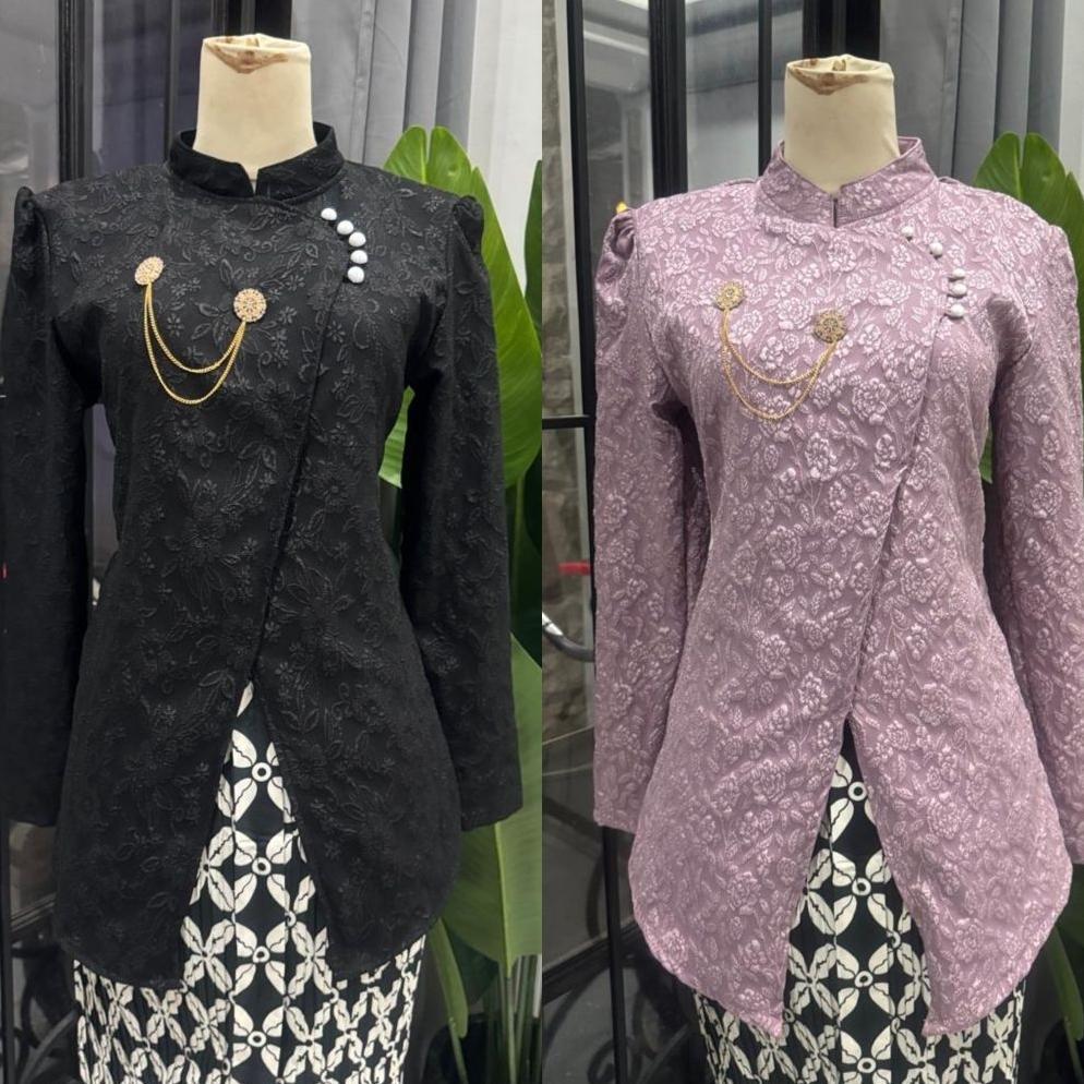Atasan Kebaya Janggan FUKURO Jaguar / Kebaya Wanita Modern / Kebaya Acara Formal