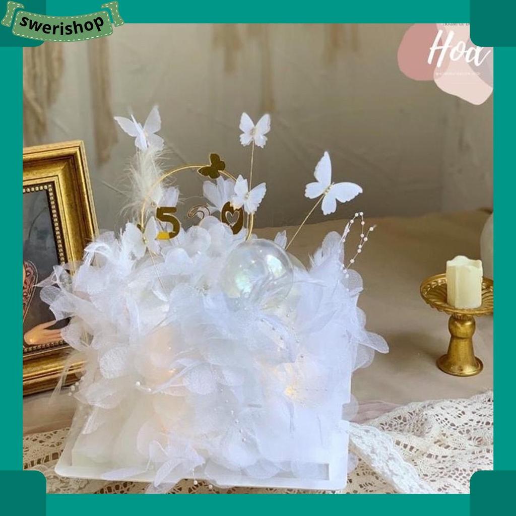 Super Flower Cake Side / Pinggiran Pelek Kue Bentuk Bunga Renda Bahan Kain Bening Colorful Pastel Pi