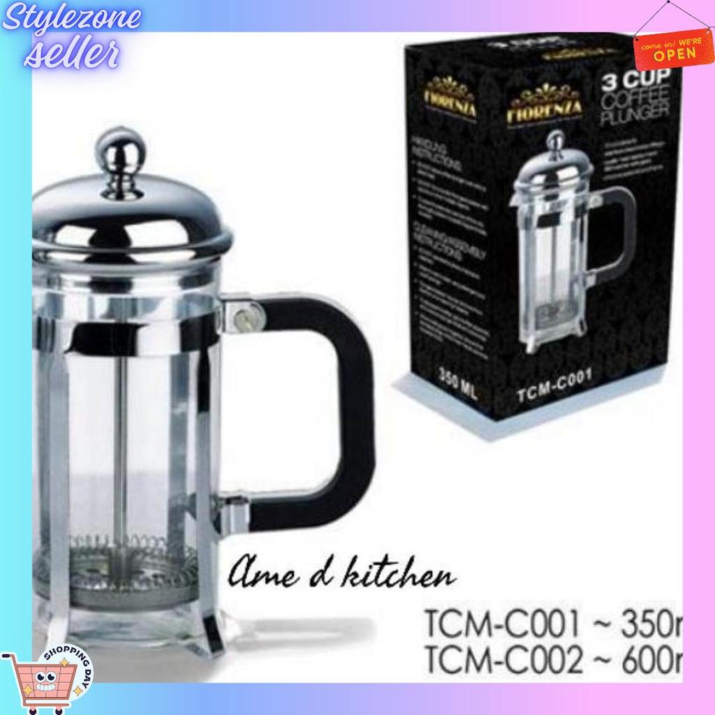 New Produk Best Seller Fiorenza Coffe Tea Plunger French Press 350 Ml