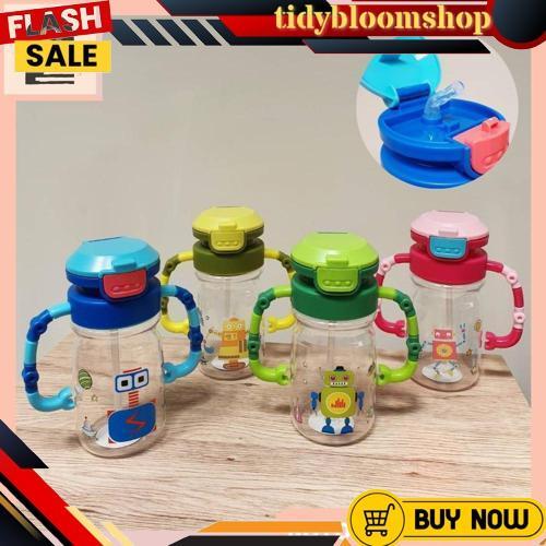 Bigpromo Either.Id Botol Minum Anak Dewasa Unik Lucu Transparan Motif Aesthetic Plastik Premium 430M