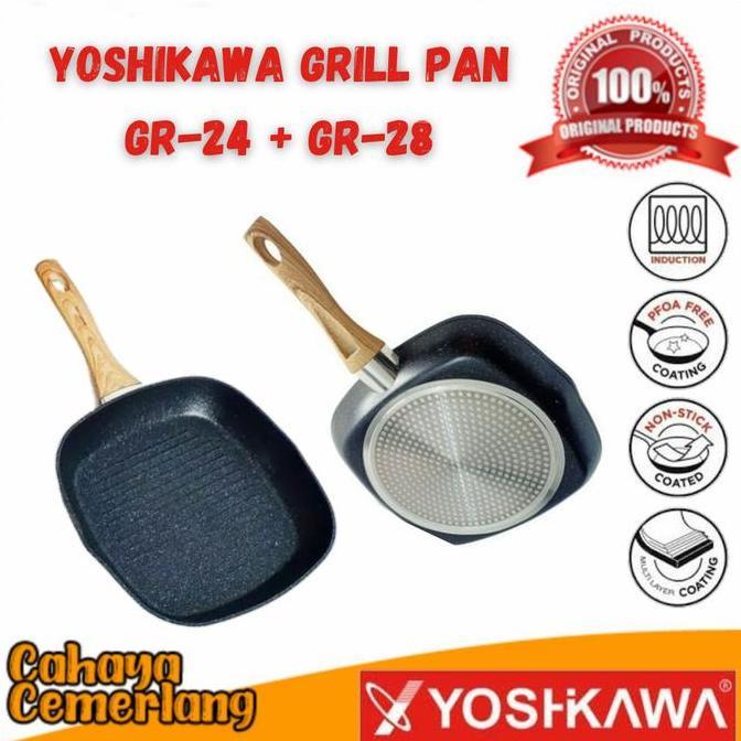 Premium YOSHIKAWA MARBLE PAN STEAK GRILL PAN INDUKSI Promo