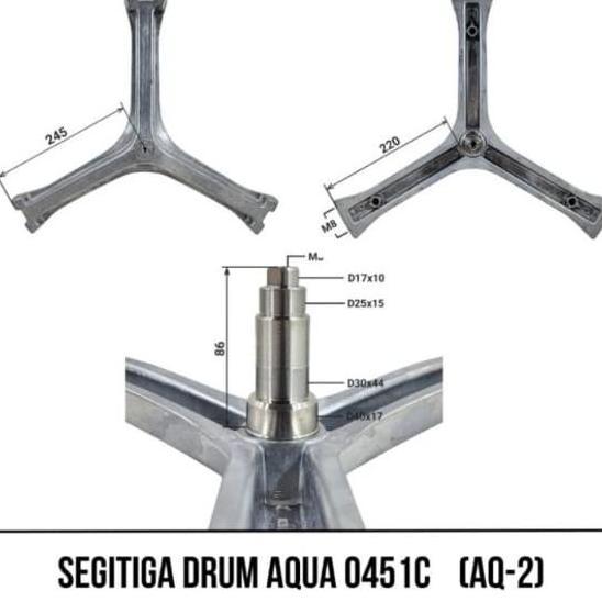 SPIDER DRUM SEGITIGA TABUNG MESIN CUCI FRONT LOADING AQUA FQW-810QD FORSALE