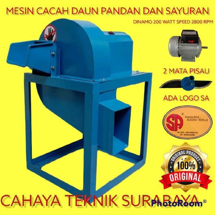Terlaris Mesin Cacah Rumput Dan Daun Pandan Komplit Dinamo 200 Watt Mesin Chopper Pencacah Rumput Ot