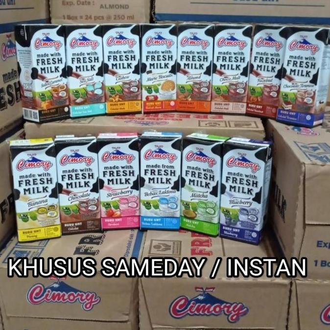 1 Dus Susu Cimory Uht Fresh Milk 250Ml / 250 Ml 1 Karton