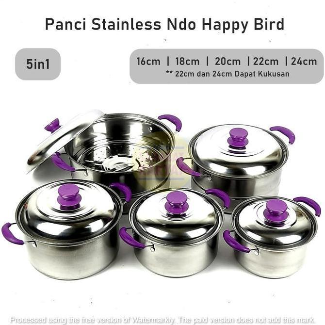 Panci Stainless 555 Ndo Texania 20cm