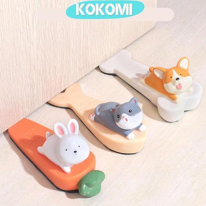 Kokomi Door Stopper Yuma Bentuk Lucu Ganjalan Pintu Penahan Karet Pengganjal Ganjal Pintu Door Stopp