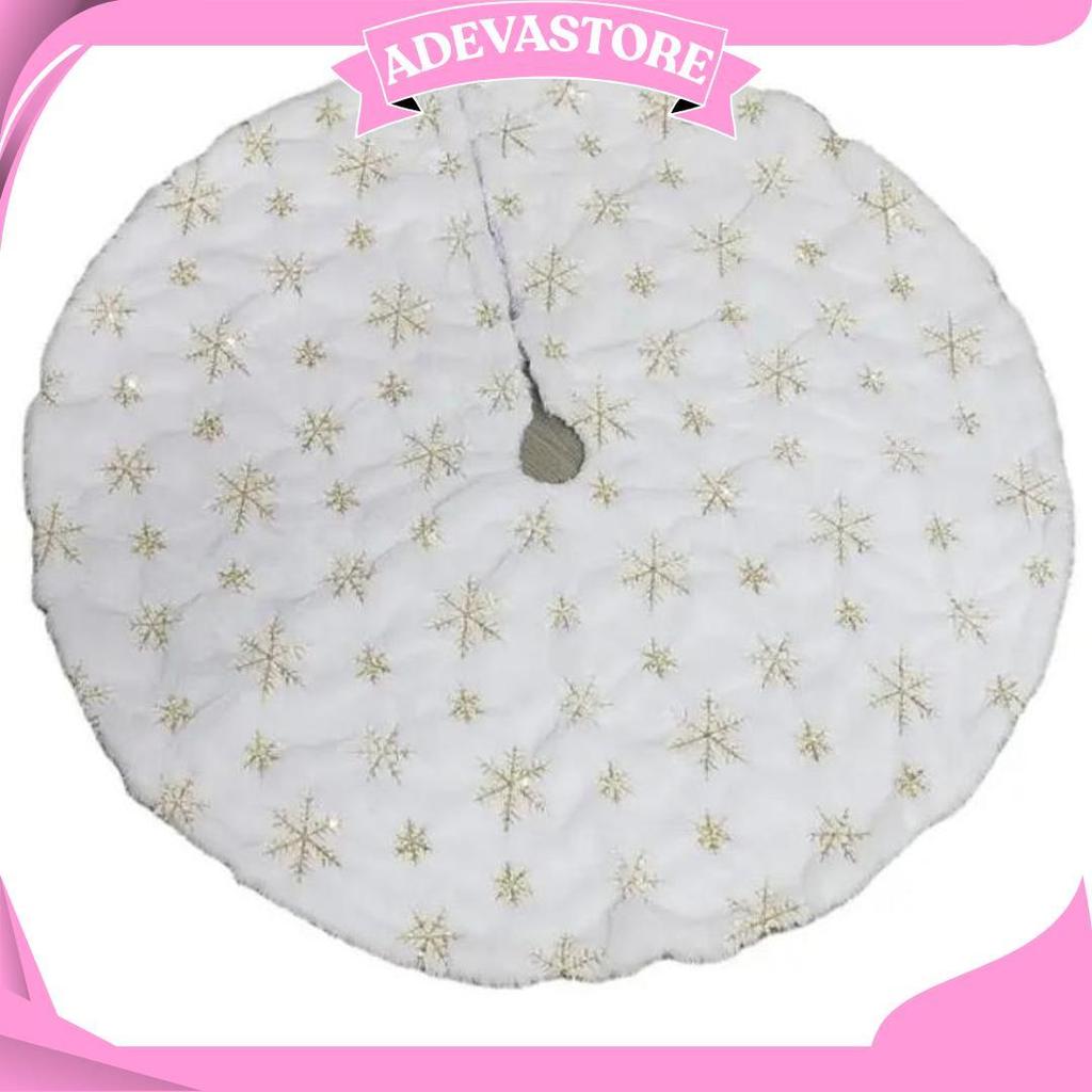 Alas Pohon Natal Motif Salju Tatakan Pohon Natal 90Cm/120Cm Da Cod