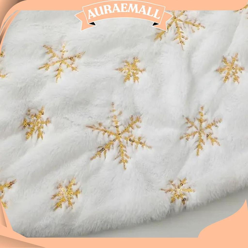 Alas Pohon Natal Motif Salju Tatakan Pohon Natal 90Cm/120Cm Da Cod