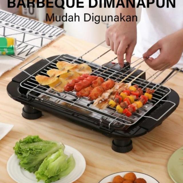 Electric Bbq Grill Panggangan Listrik Bbq Portable Pemanggang Sate