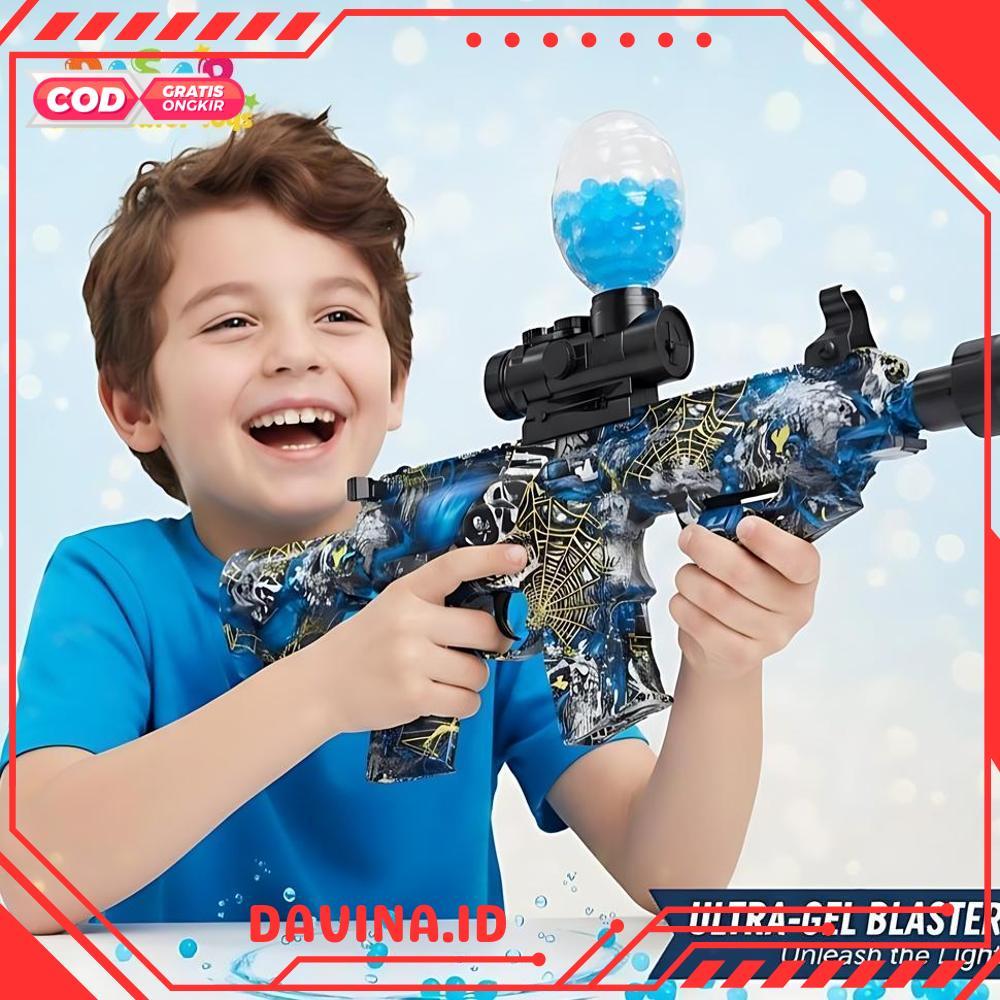 Diskon Mainan Anak D-6650/WH82-4 M416 GEL BLASTER Mainan Tembakan Bal Elektrik M416 Lampu Aksesoris 