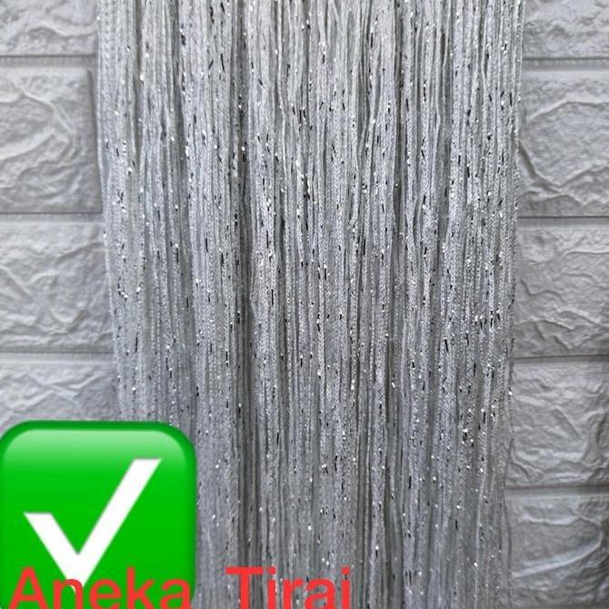 NEW TIRAI BENANG GLITER 3X1M/TIRAI BENANG PUTIH GOLD SILVER/TIRAI DEKORASI ORI
