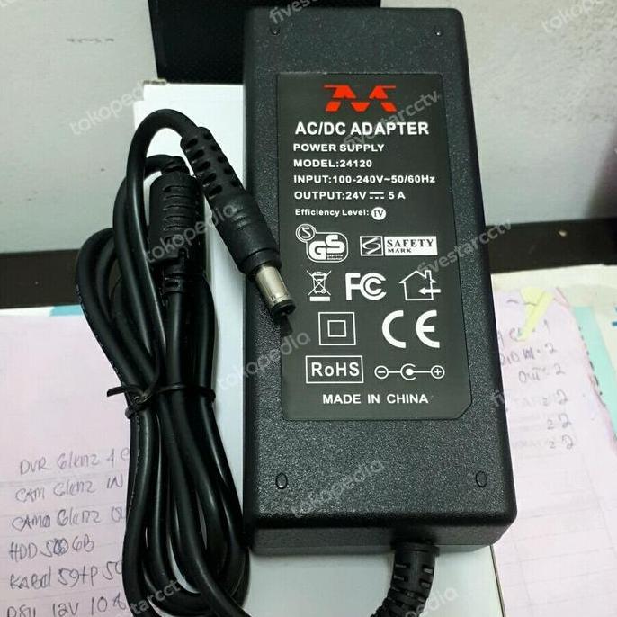 Murah.. Power Supply Adaptor Multi 24V 5A Murni Supply Adaptor