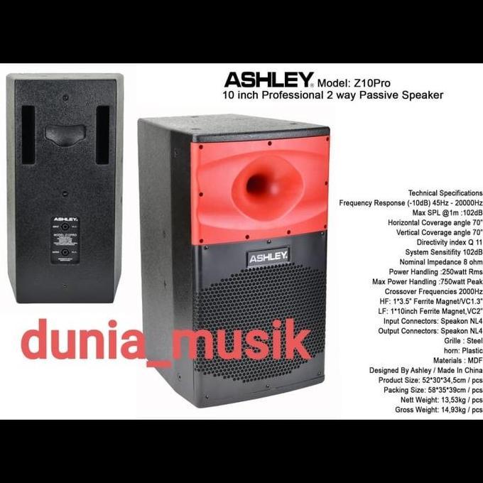 SPEAKER ASHLEY PASIF Z10PRO Z 10PRO Z 10 PRO ORINAL