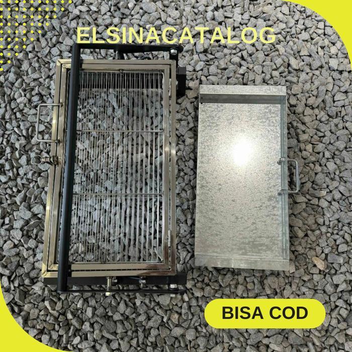 XCT-2328 Promo alat pemanggang ayam/ikan Desain berputar lipat panggangan arang komersial kapasitas 