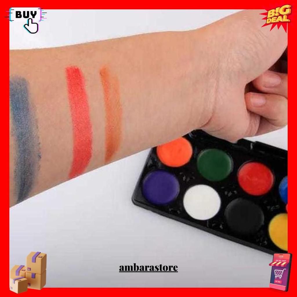 Portable Boxed Washable Water Based Body Face Make Up Paint For Kids Body And Face Paint Kit For Kid