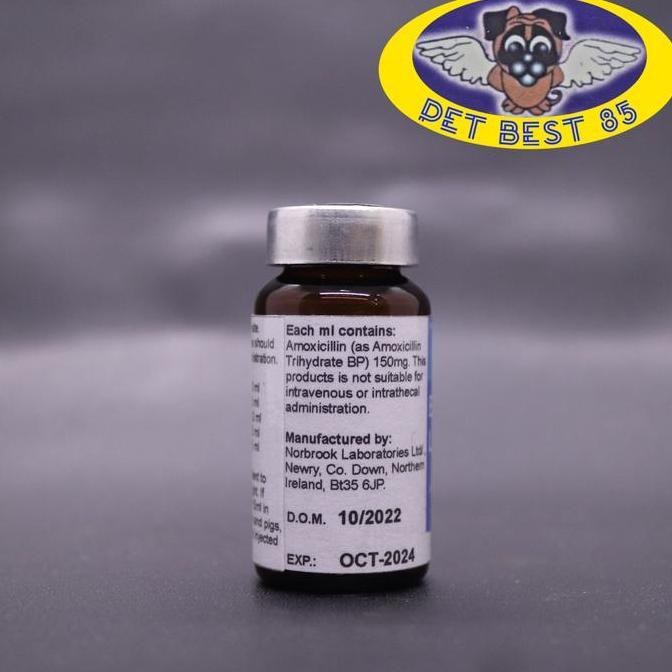 Ready stock Betamox LA Amoxicillin 10ml Injection Suspension Antimicroba Hewan/Pet