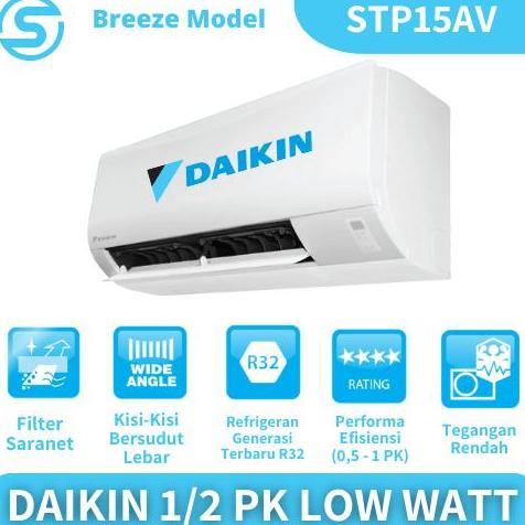 Terlaris Ac Daikin 1/2 Pk Low Watt Stp15Av Refrigrant R32