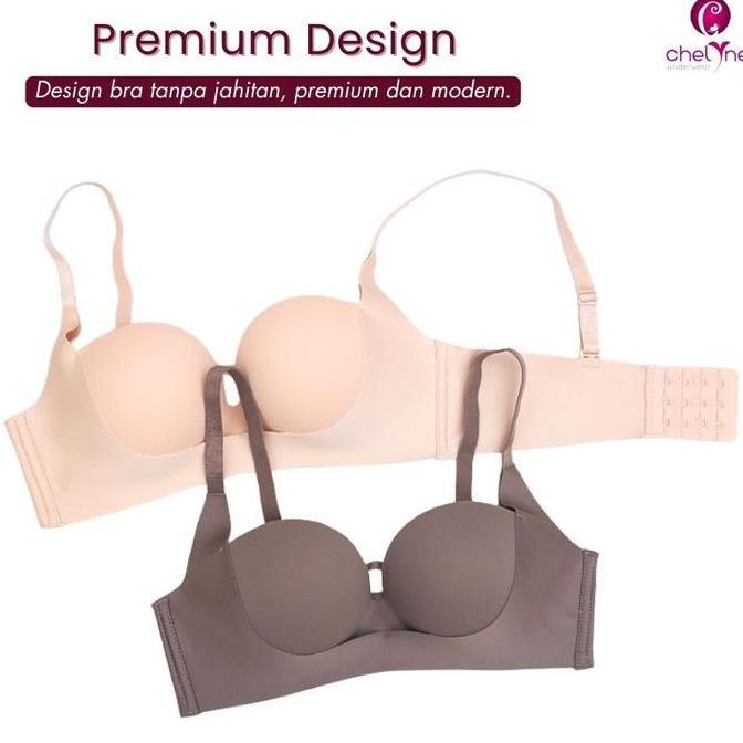 NEW CHELYNE BH SEAMLESS 5588 HALF CUP PUSH-UP BRA TEBAL - BRA PREMIUM ORI