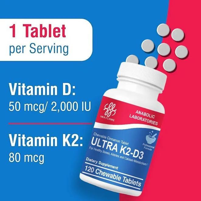 (Promo) Imatchme Ultra K2D3 5000Iu 100Mcg 60 Tablet K2-D3 5000 Iu Immune Support Original