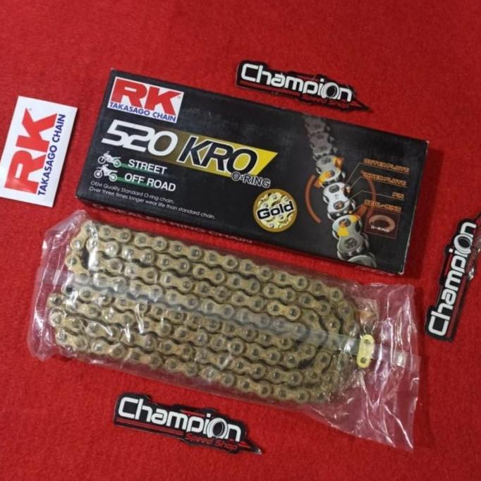 Rantai RK TAKASAGO Chain ORI Japan O-Ring KRO 520-120L 520 120 L Gold