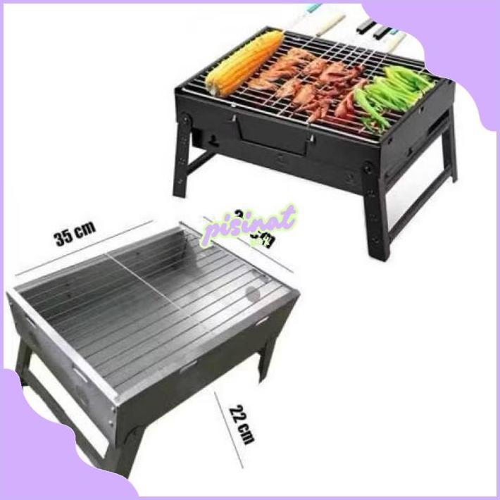 rg-4 GB Alat Bakar Sate Tempat Panggangan Lipat Portable Panggang Daging Ayam Bakaran LGI Grill BBQ 