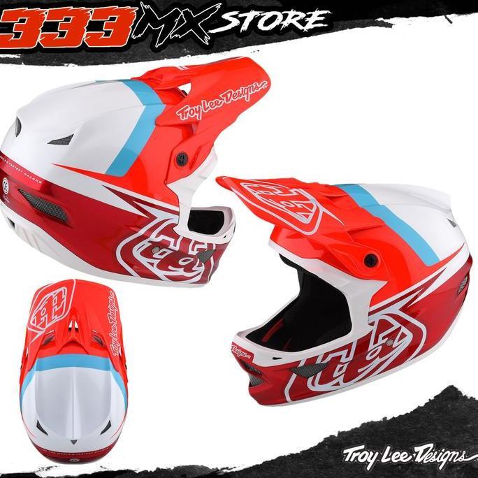 HELM SEPEDA MTB TLD D3 SLANT RED HELM DOWNHILL TLD D3 2023 HELM TLD
