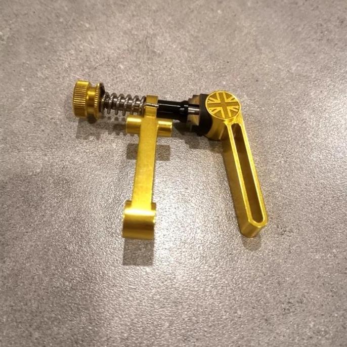 Seatclamp F-PLUS union Jack GOLD for Seli N 3sixty kreuz