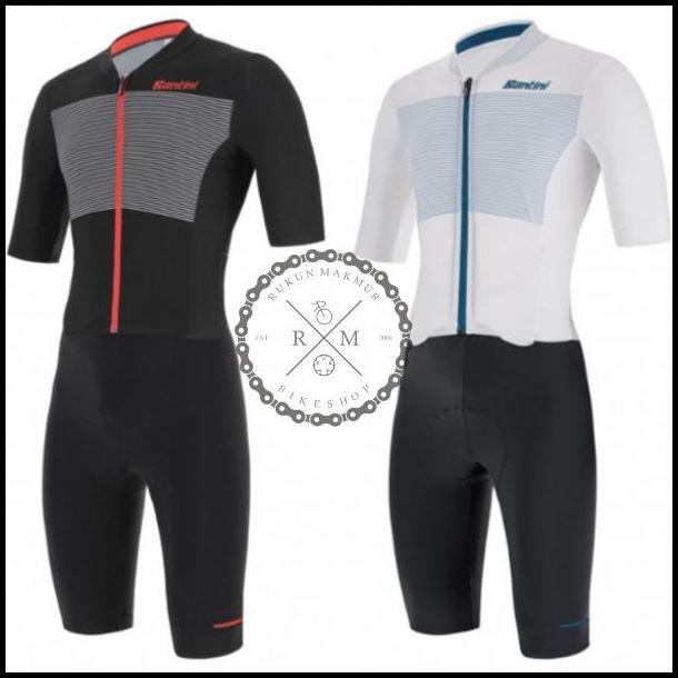 Santini Aero SkinSuit Redux Istinto Men Road Cycling Skin Speed Suit With C3 Chamois Gel Padding Roa