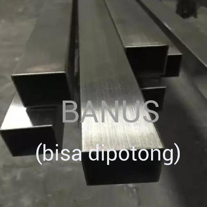 Pipa kotak hollow 304 stainless 4 cm x 6 cm x 1 mm / 40 x 60 x 1 mm