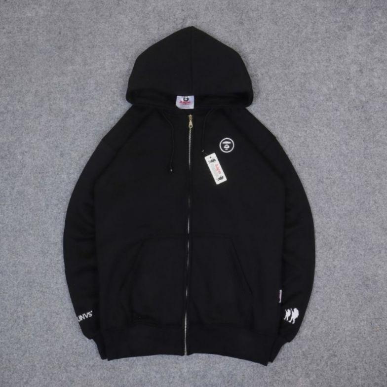JAKET ZIPPER HOODIE  AAPE BY A BATHING APE - SWEATER JAKET HOODIE ZIPPER HYPEBEAST BAPE BY A BATHING