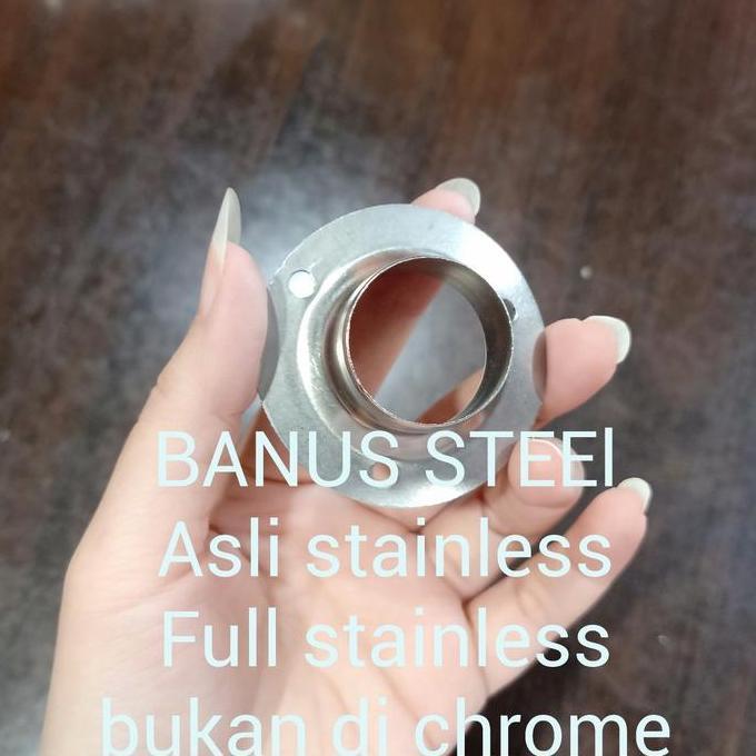 Bracket topi 1" inch stainless 25,4 mm / breket topi pipa bulat