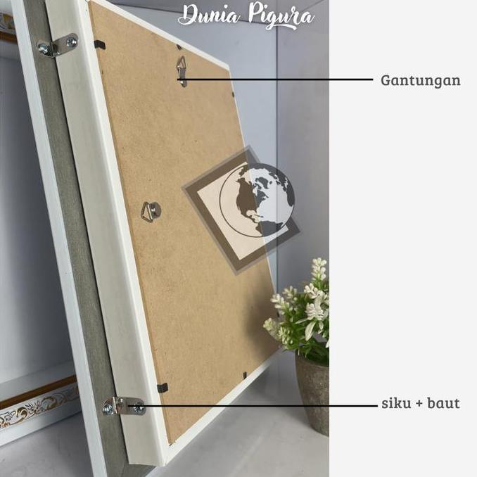 Bingkai Mahar 3D Scrapbook 10R/8R (20 x 25 cm) - Ukuran 8R Dengan Kedalaman 2.5cm, 3cm & 5cm - Fiber