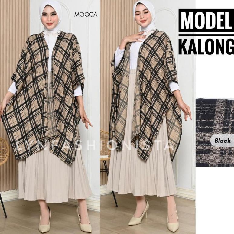 LYNFASHIONISTA - KARDIGAN WANITA JUMBO MOTIF KOTAK OUTER KALONG BIG SIZE KASUAL