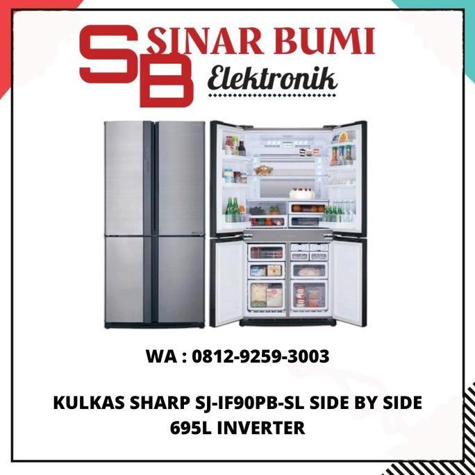 Murah Promo Spesial Harga Sharp Sj-If90Pb-Sl Kulkas Side By Side Bergaransi