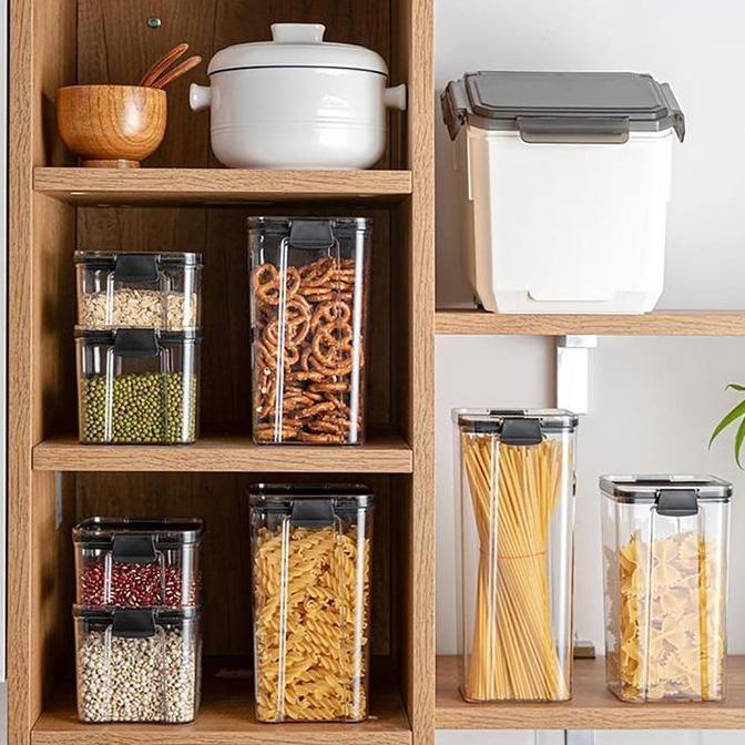 Toples Plastik Kedap Udara Tempat Makanan Kue Kopi Bumbu Food Coffee Storage Container