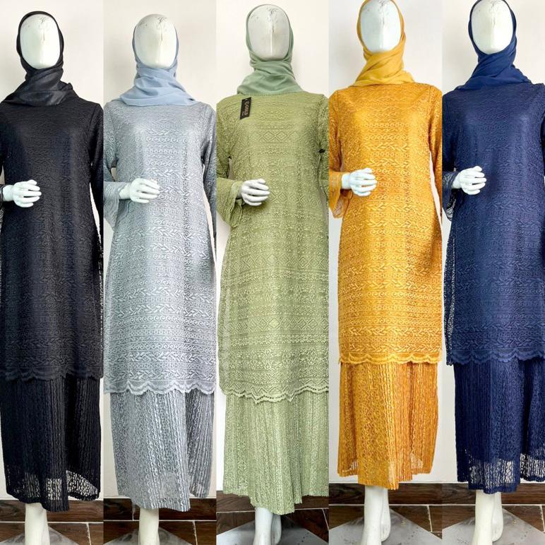 Dress Brukat Kurung Malaysia Motif Maharani