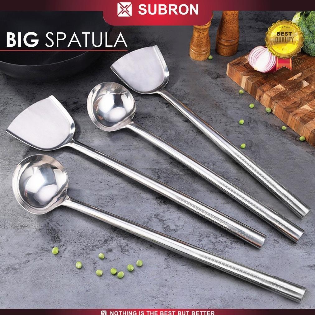 Spatula /Sodet/ Sutil /Centong /Irus Sop FULL Stainless Besar S/M/L SUBRON