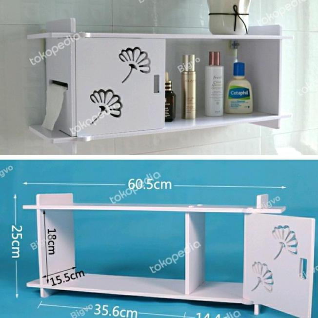 Rak Dinding Tempel Serbaguna Tempat Kosmetik Parfum Kecil Make Up