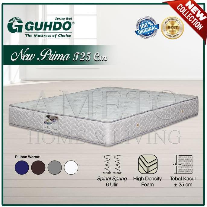 Terlaris Guhdo Spring Bed Kasur New Prima T 25 Cm, 90 100 120 140 160 180 200X200 - Guhdo Springbed