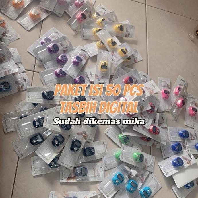 Paket Usaha Tasbih Digital 20pcs / 50 PCS Motif Haji Umroh Souvenir Pernikahan Muslim Tasbih Digital