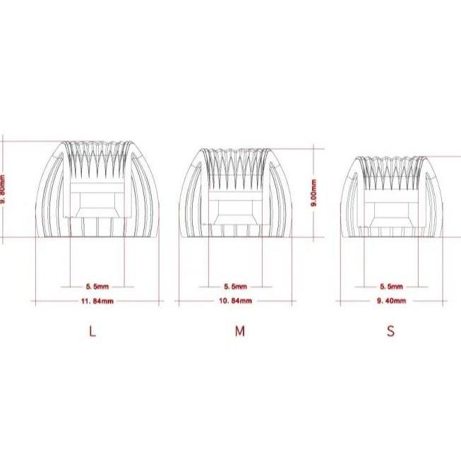 Moondrop Spring Tips Silicone Soft Comfortable Eartips Earpiece