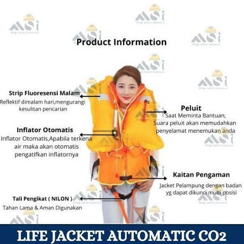 Diskon Automatic Life Jacket Co2 / Jaket Pelampung Oksigen Pesawat Life Vest