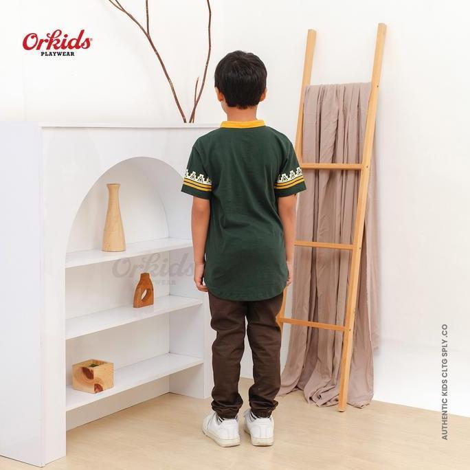 ORKIDS Kurta Anak Laki Laki Kerah Shanghai Koko Anak Haya Baju Kaos Terlaris