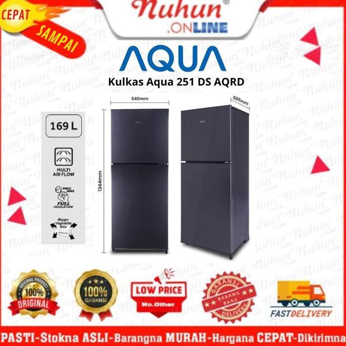 Terlaris Kulkas 2 Pintu Aqua 251 Ds Aqrd - Kapasitas Jumbo Dan Irit Listrik
