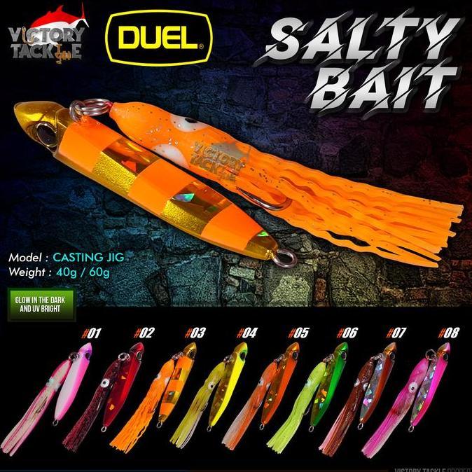 Metal Jig Duel Salty Bait 40 60 Gram Lure