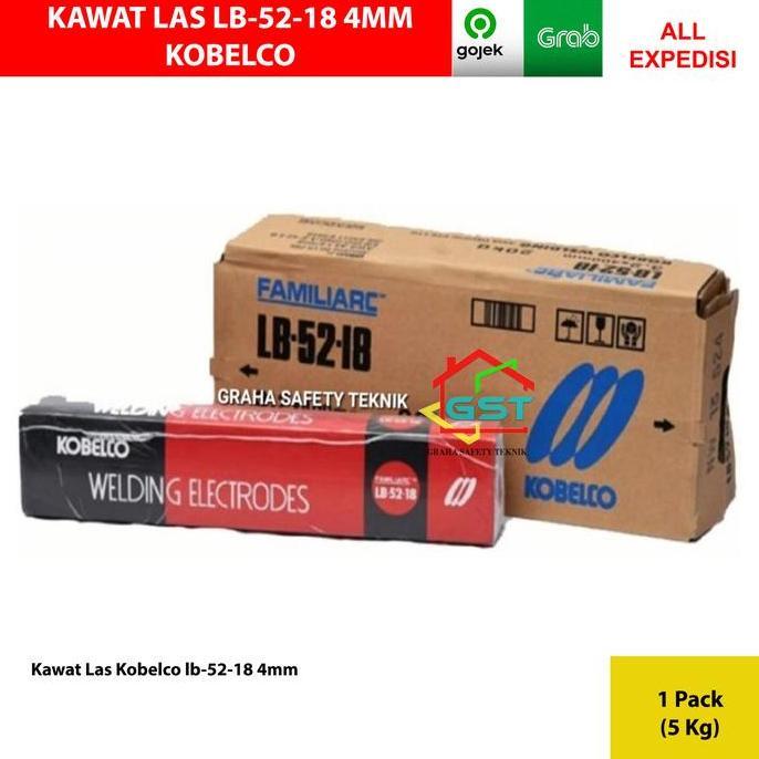 kawat las besi baja 4mm e7018 KOBELCO lb-52-18 harga per pack isi 5kg