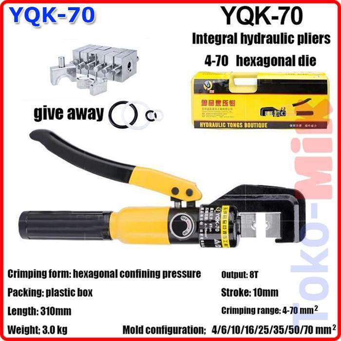 YQK-70 Hydraulic Tang Crimping Tool Press Hidrolik YQK70 70mm