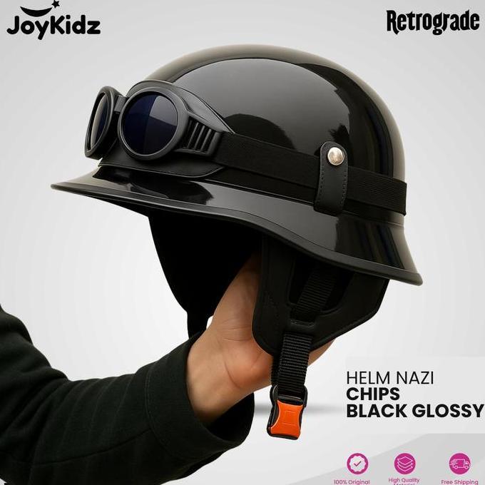 HELM RETRO VESPA NAZICHIPS GLOSSY KACAMATA HELM CLUB VESPA KLASIK