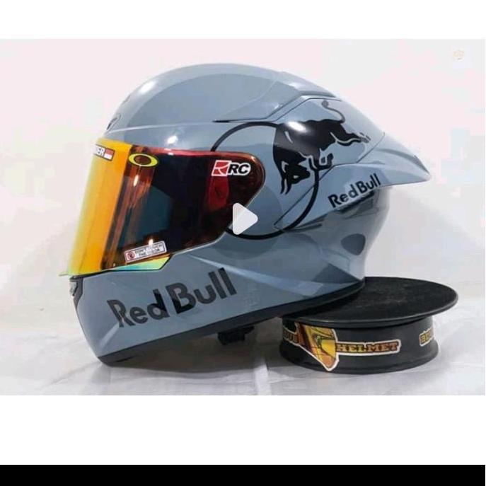 Helm FULL F MLA TT COURSE PAKET GANTENG RED BULL Motorcycle
