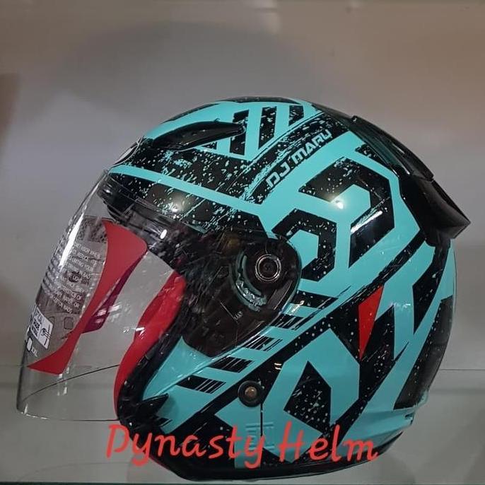 KYT DJ MARU MOTIF #16 BLUE AQUA/BLACK